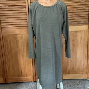 Mind over Matter gray shirt dress XL long sleeves cozy coverup beach pool